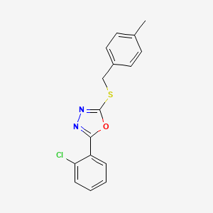 2-(2-Chlorophenyl)-5-[(4-methylbenzyl)sulfanyl]-1,3,4-oxadiazole