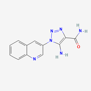 5-Amino-1-(quinolin-3-yl)-1,2,3-triazole-4-carboxamide