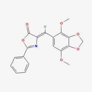 (4Z)-4-[(4,7-dimethoxy-1,3-benzodioxol-5-yl)methylidene]-2-phenyl-1,3-oxazol-5(4H)-one