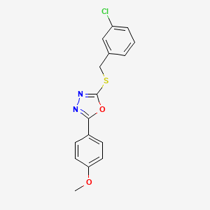 2-[(3-Chlorobenzyl)sulfanyl]-5-(4-methoxyphenyl)-1,3,4-oxadiazole