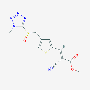 Methyl 2-cyano-3-(4-[(1-methyl-1,2,3,4-tetrazole-5-sulfinyl)methyl]thiophen-2-yl)prop-2-enoate