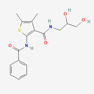 N-(2,3-dihydroxypropyl)-4,5-dimethyl-2-[(phenylcarbonyl)amino]thiophene-3-carboxamide