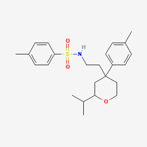 N-[2-(2-Isopropyl-4-p-tolyl-tetrahydro-pyran-4-yl)-ethyl]-4-methyl-benzenesulfonamide