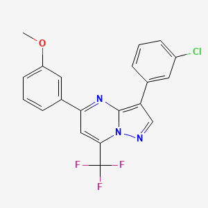 3-(3-Chlorophenyl)-5-(3-methoxyphenyl)-7-(trifluoromethyl)pyrazolo[1,5-a]pyrimidine