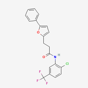 N-[2-chloro-5-(trifluoromethyl)phenyl]-3-(5-phenylfuran-2-yl)propanamide