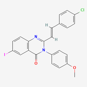 2-[(E)-2-(4-chlorophenyl)ethenyl]-6-iodo-3-(4-methoxyphenyl)quinazolin-4(3H)-one