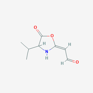 B1146253 (2E)-(4-Isopropyl-5-oxo-1,3-oxazolidin-2-ylidene)acetaldehyde CAS No. 152420-78-5
