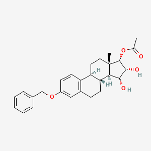 molecular formula C₂₇H₃₂O₅ B1146254 3-O-苄基雌三醇 17-乙酸酯 CAS No. 690996-24-8