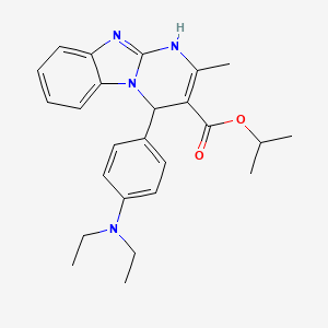 Propan-2-yl 4-[4-(diethylamino)phenyl]-2-methyl-1,4-dihydropyrimido[1,2-a]benzimidazole-3-carboxylate