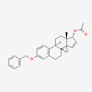 molecular formula C₂₇H₃₀O₃ B1146255 (17α)-3-(苄氧基)雌甾-1,3,5(10),15-四烯-17-基乙酸酯 CAS No. 690996-25-9