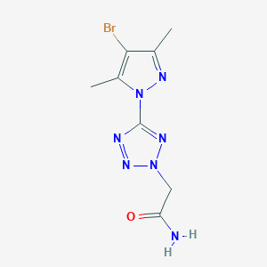 2-[5-(4-bromo-3,5-dimethyl-1H-pyrazol-1-yl)-2H-tetrazol-2-yl]acetamide