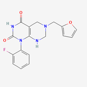 1-(2-fluorophenyl)-6-(furan-2-ylmethyl)-2-hydroxy-5,6,7,8-tetrahydropyrimido[4,5-d]pyrimidin-4(1H)-one