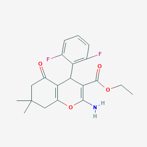 ethyl 2-amino-4-(2,6-difluorophenyl)-7,7-dimethyl-5-oxo-5,6,7,8-tetrahydro-4H-chromene-3-carboxylate