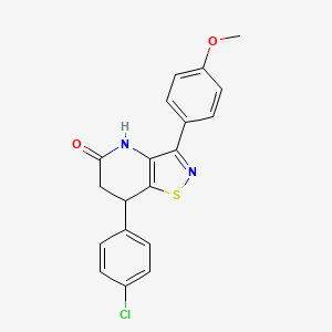 7-(4-chlorophenyl)-3-(4-methoxyphenyl)-6,7-dihydro[1,2]thiazolo[4,5-b]pyridin-5(4H)-one