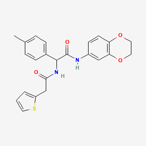 N-(2,3-dihydro-1,4-benzodioxin-6-yl)-2-(4-methylphenyl)-2-[(thiophen-2-ylacetyl)amino]acetamide