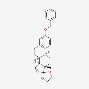 molecular formula C₂₇H₃₀O₃ B1146258 3-O-苄基 15,16-脱氢雌酮单乙烯缩酮 CAS No. 534572-67-3