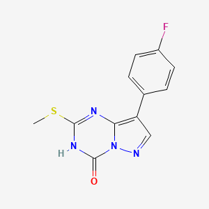 8-(4-fluorophenyl)-2-(methylsulfanyl)pyrazolo[1,5-a][1,3,5]triazin-4(3H)-one