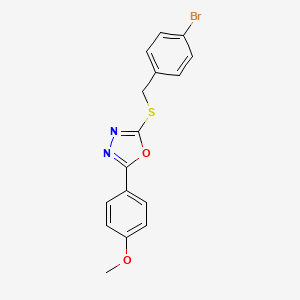 2-[(4-Bromobenzyl)sulfanyl]-5-(4-methoxyphenyl)-1,3,4-oxadiazole