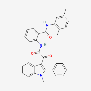 N-(2,5-dimethylphenyl)-2-{[(1-methyl-2-phenyl-1H-indol-3-yl)(oxo)acetyl]amino}benzamide