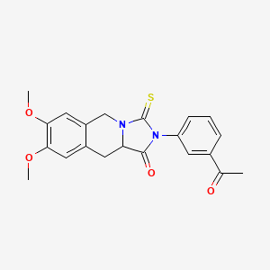 2-(3-acetylphenyl)-7,8-dimethoxy-3-thioxo-2,3,10,10a-tetrahydroimidazo[1,5-b]isoquinolin-1(5H)-one