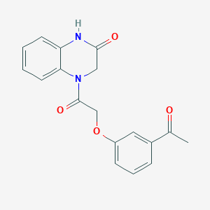 4-[(3-acetylphenoxy)acetyl]-3,4-dihydroquinoxalin-2(1H)-one