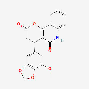 4-(7-methoxy-1,3-benzodioxol-5-yl)-4,6-dihydro-2H-pyrano[3,2-c]quinoline-2,5(3H)-dione