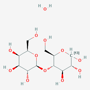 molecular formula C₁₁¹³CH₂₄O₁₂ B1146271 [1-13Cglc]乳糖一水合物 CAS No. 287100-62-3