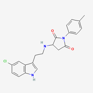 3-{[2-(5-chloro-1H-indol-3-yl)ethyl]amino}-1-(4-methylphenyl)pyrrolidine-2,5-dione