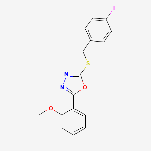 2-[(4-Iodobenzyl)sulfanyl]-5-(2-methoxyphenyl)-1,3,4-oxadiazole