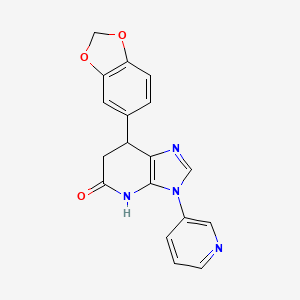 7-(2H-1,3-Benzodioxol-5-yl)-3-(pyridin-3-yl)-4H,6H,7H-imidazo[4,5-b]pyridin-5-one