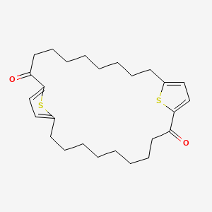 27,28-Dithiatricyclo[22.2.1.1~11,14~]octacosa-1(26),11,13,24-tetraene-2,15-dione