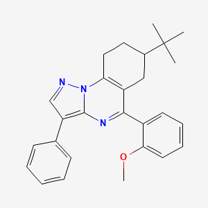 7-Tert-butyl-5-(2-methoxyphenyl)-3-phenyl-6,7,8,9-tetrahydropyrazolo[1,5-a]quinazoline