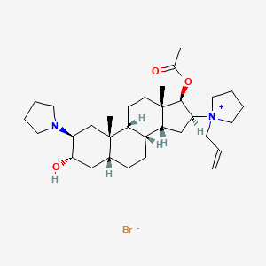 molecular formula C₃₂H₅₃BrN₂O₃ B1146278 2-吡咯烷基去吗啡林罗库溴铵 CAS No. 1190105-65-7