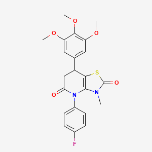 4-(4-fluorophenyl)-3-methyl-7-(3,4,5-trimethoxyphenyl)-6,7-dihydro[1,3]thiazolo[4,5-b]pyridine-2,5(3H,4H)-dione