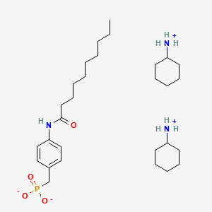 B1146281 Cyclohexylazanium;N-[4-(phosphonatomethyl)phenyl]decanamide CAS No. 1333318-20-9