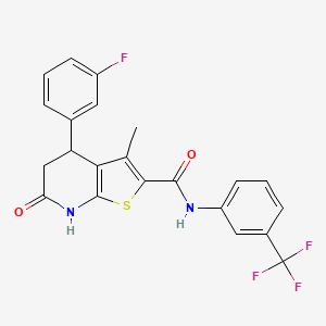 4-(3-fluorophenyl)-3-methyl-6-oxo-N-[3-(trifluoromethyl)phenyl]-4,5,6,7-tetrahydrothieno[2,3-b]pyridine-2-carboxamide