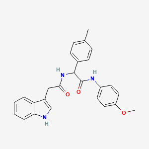 2-[(1H-indol-3-ylacetyl)amino]-N-(4-methoxyphenyl)-2-(4-methylphenyl)acetamide