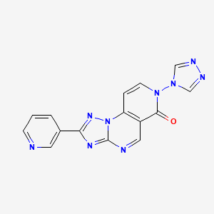 molecular formula C15H9N9O B11462872 2-(pyridin-3-yl)-7-(4H-1,2,4-triazol-4-yl)pyrido[3,4-e][1,2,4]triazolo[1,5-a]pyrimidin-6(7H)-one 