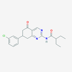 N-[7-(3-chlorophenyl)-5-oxo-5,6,7,8-tetrahydroquinazolin-2-yl]-2-ethylbutanamide