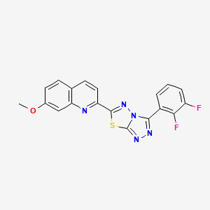 2-[3-(2,3-Difluorophenyl)[1,2,4]triazolo[3,4-b][1,3,4]thiadiazol-6-yl]-7-methoxyquinoline