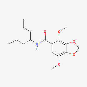 N-(heptan-4-yl)-4,7-dimethoxy-1,3-benzodioxole-5-carboxamide