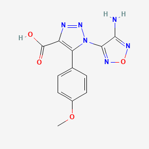 1-(4-amino-1,2,5-oxadiazol-3-yl)-5-(4-methoxyphenyl)-1H-1,2,3-triazole-4-carboxylic acid