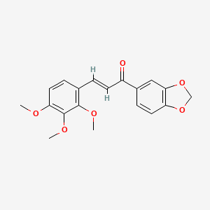 molecular formula C19H18O6 B11462984 (E)-1-(1,3-benzodioxol-5-yl)-3-(2,3,4-trimethoxyphenyl)prop-2-en-1-one 