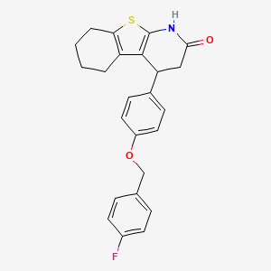 4-{4-[(4-fluorobenzyl)oxy]phenyl}-3,4,5,6,7,8-hexahydro[1]benzothieno[2,3-b]pyridin-2(1H)-one