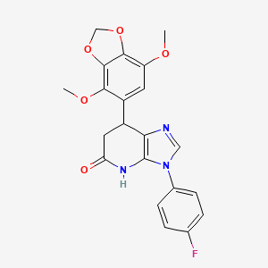 7-(4,7-dimethoxy-1,3-benzodioxol-5-yl)-3-(4-fluorophenyl)-3,4,6,7-tetrahydro-5H-imidazo[4,5-b]pyridin-5-one