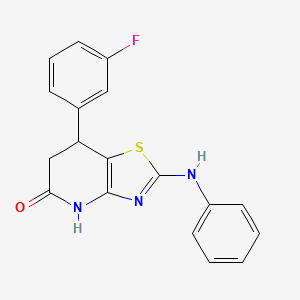 7-(3-Fluorophenyl)-2-(phenylamino)-4H,6H,7H-[1,3]thiazolo[4,5-b]pyridin-5-one