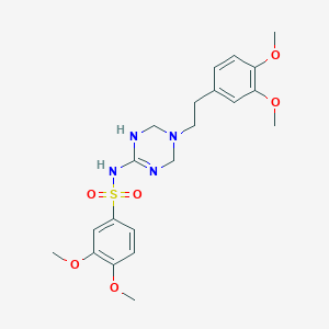 N-{5-[2-(3,4-dimethoxyphenyl)ethyl]-1,3,5-triazinan-2-ylidene}-3,4-dimethoxybenzenesulfonamide