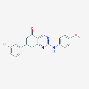 7-(3-chlorophenyl)-2-[(4-methoxyphenyl)amino]-7,8-dihydroquinazolin-5(6H)-one