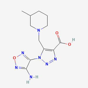 1-(4-amino-1,2,5-oxadiazol-3-yl)-5-[(3-methylpiperidin-1-yl)methyl]-1H-1,2,3-triazole-4-carboxylic acid