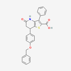 7-[4-(Benzyloxy)phenyl]-5-oxo-3-phenyl-4,5,6,7-tetrahydrothieno[3,2-b]pyridine-2-carboxylic acid